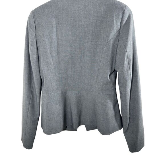 Worthington Gray Long Sleeve Blazer Jacket Size 4 Single Button Formal Career - Picture 5 of 12
